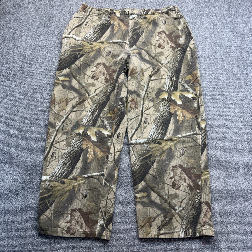Vintage Realtree Hardwoods Camo Sweatpants Mens Medium 32-34 Woodland Hunting